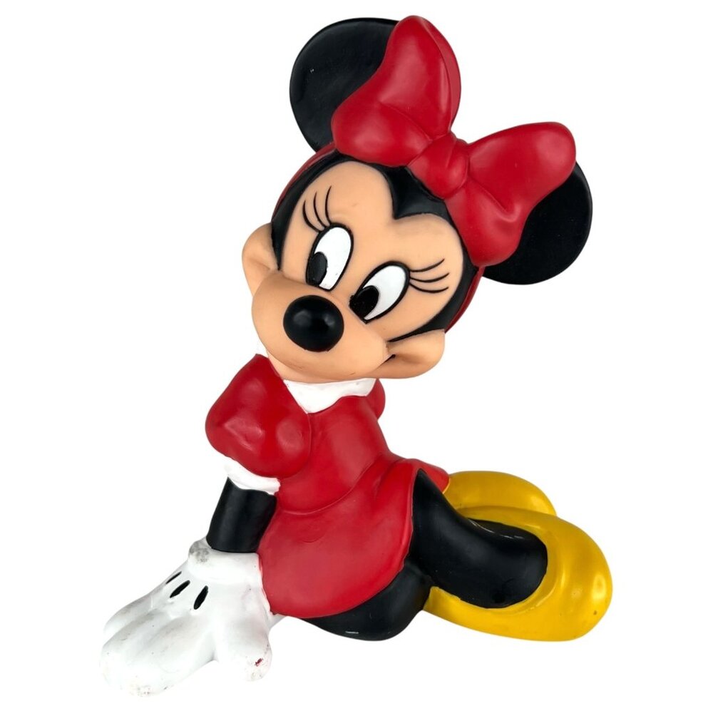 Vintage Minnie Mouse Figurine Coin Bank Walt Disney Collectible Piggy Bank Plug